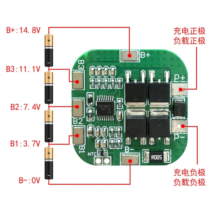 Creatall - Lityum İyon Bms - 4s - 20a - Kare