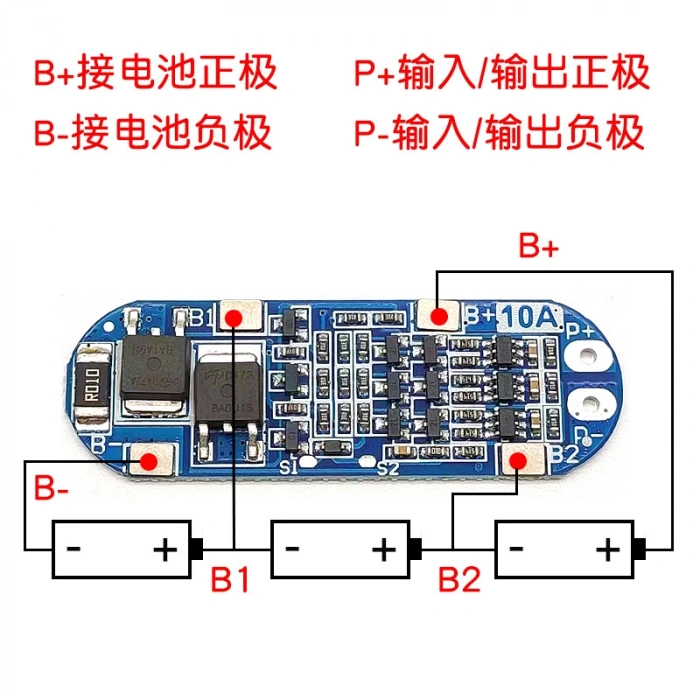 Creatall - Lityum İyon Bms - 3S - 10A -Balanssız