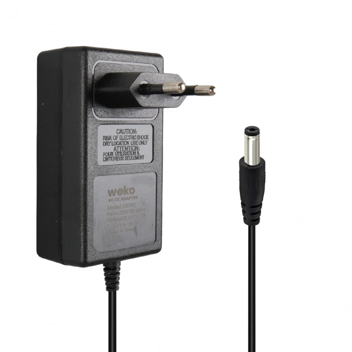 Weko - Lityum İyon Şarj Aleti - 2s - 8.4 Volt 2 Amper - DC 2.5 mm Soket