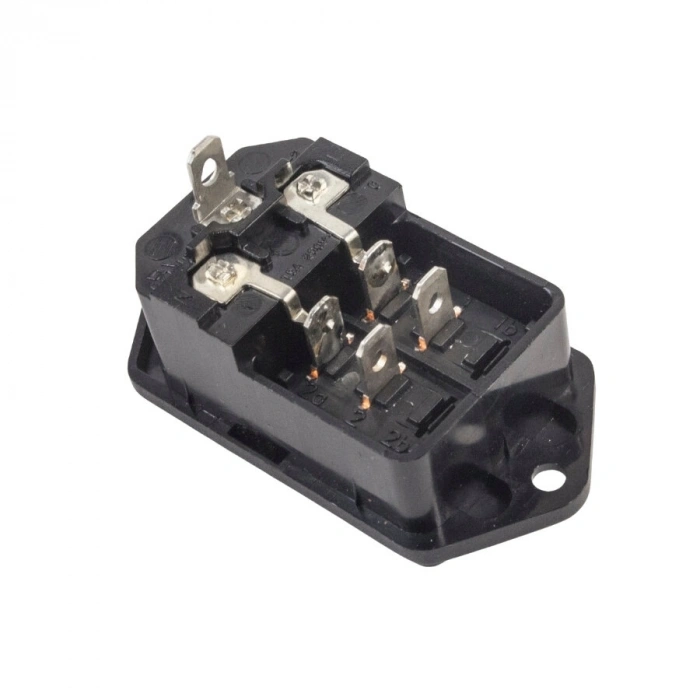 IEC320 Kulaklı Erkek Power Soketi - Anahtarlı Sigortasız