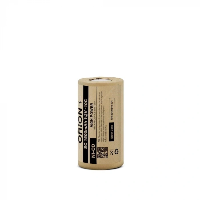 Orion - Şarjlı Pil - Ni-Cd- 1.2v 1500mAh - Sc Boy - Başsız - Kağıt