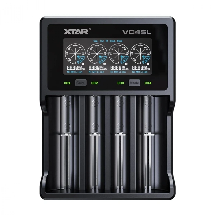 Xtar VC4SL - Taşınabilir LCD Ekranlı Li-ion/Ni-Mh/Ni-Cd Pil Şarj Cihazı - 4 Yuvalı