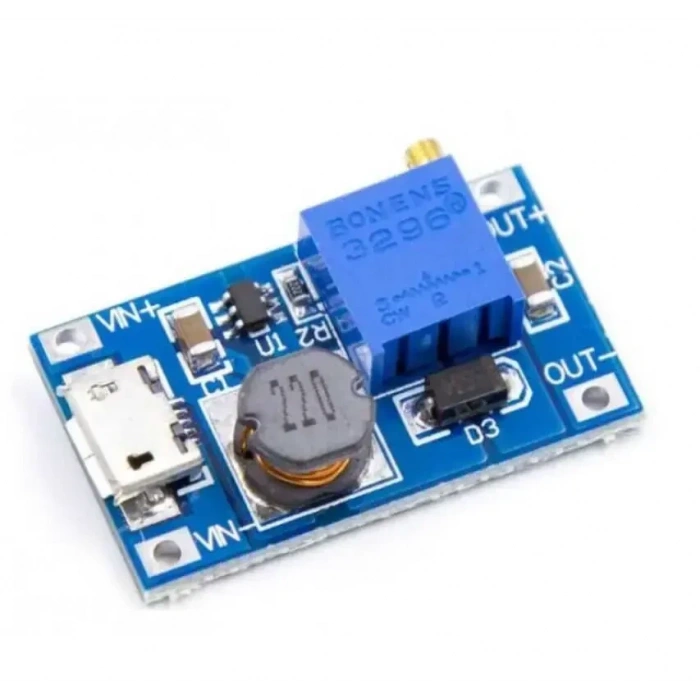 DC to DC Voltaj Yükseltici - MT3608 - Micro USB Girişli