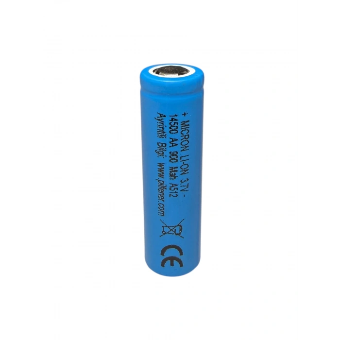 Micron - 14500 Boy - 3.7 Volt 900 mAh Li-ion Şarjlı Pil