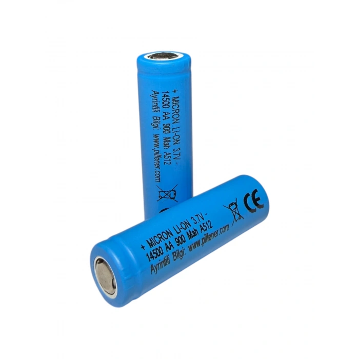 Micron - 14500 Boy - 3.7 Volt 900 mAh Li-ion Şarjlı Pil
