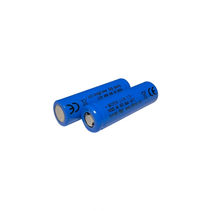 Micron - 14500 Boy - 3.7 Volt 800 mAh Li-ion Şarjlı Pil