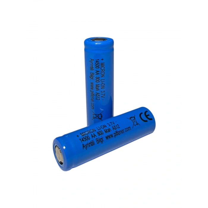 Micron - 14500 Boy - 3.7 Volt 800 mAh Li-ion Şarjlı Pil