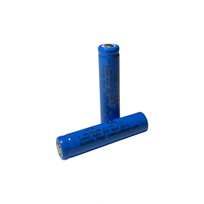 Micron - Şarjlı Pil - Lityum İyon - 3.7v 320 mAh - 10440 Boy - Başsız