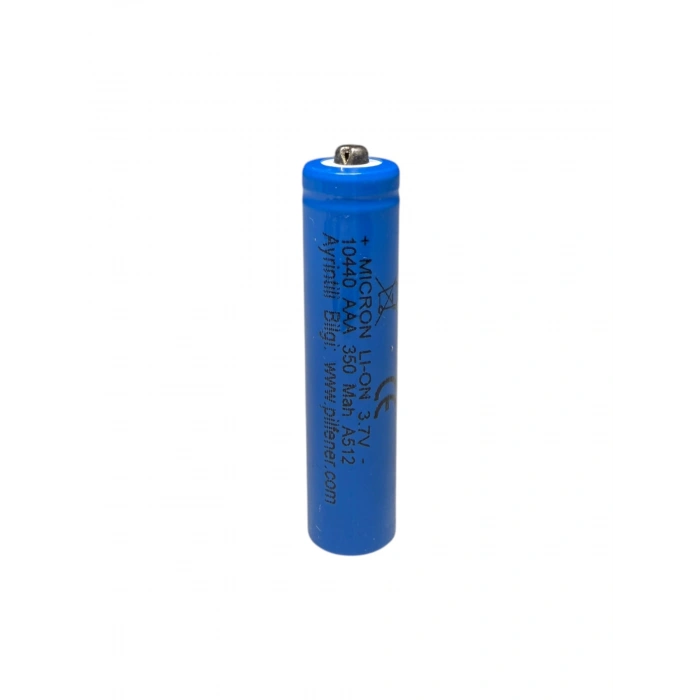 Micron - Şarjlı Pil - Lityum İyon - 3.7v 320 mAh - 10440 Boy - Başlı