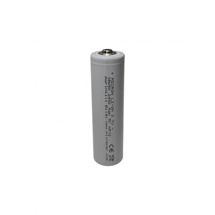 Micron - 18650 Boy - 3.7 Volt 2450 mAh 5C Li-ion Şarjlı Pil - Başlı