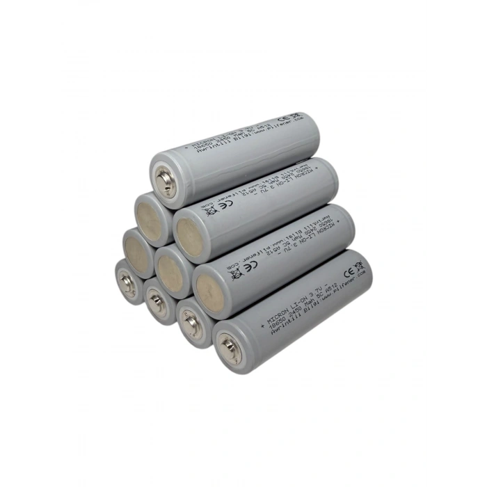 Micron - 18650 Boy - 3.7 Volt 2450 mAh 5C Li-ion Şarjlı Pil - Başlı