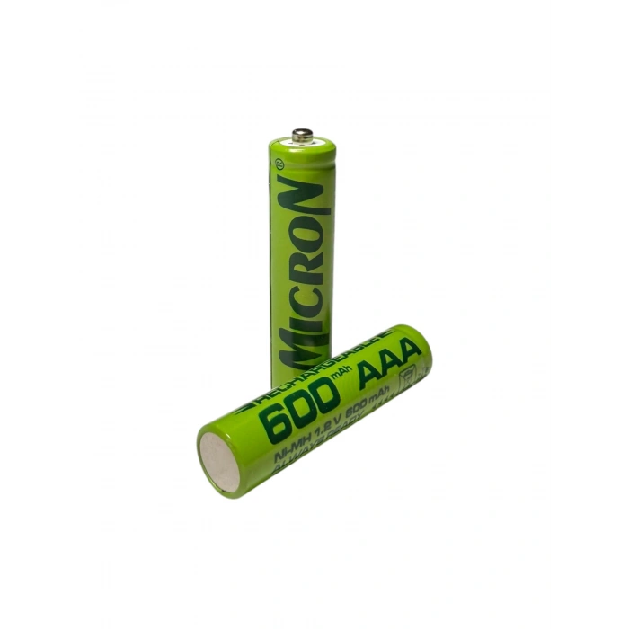Micron - AAA Boy 1.2 Volt 600 mAh Ni-Mh Şarjlı Pil - Başlı -2li Blister