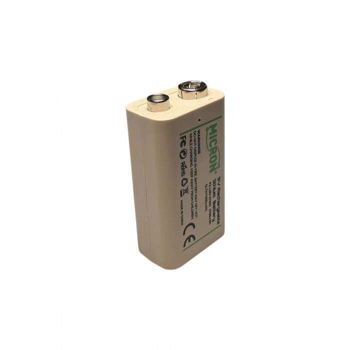 Micron 9 Volt Şarjlı Pil Type-C Girişli