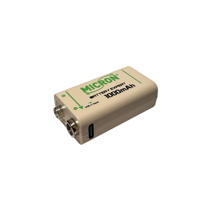 Micron 9 Volt Şarjlı Pil Type-C Girişli
