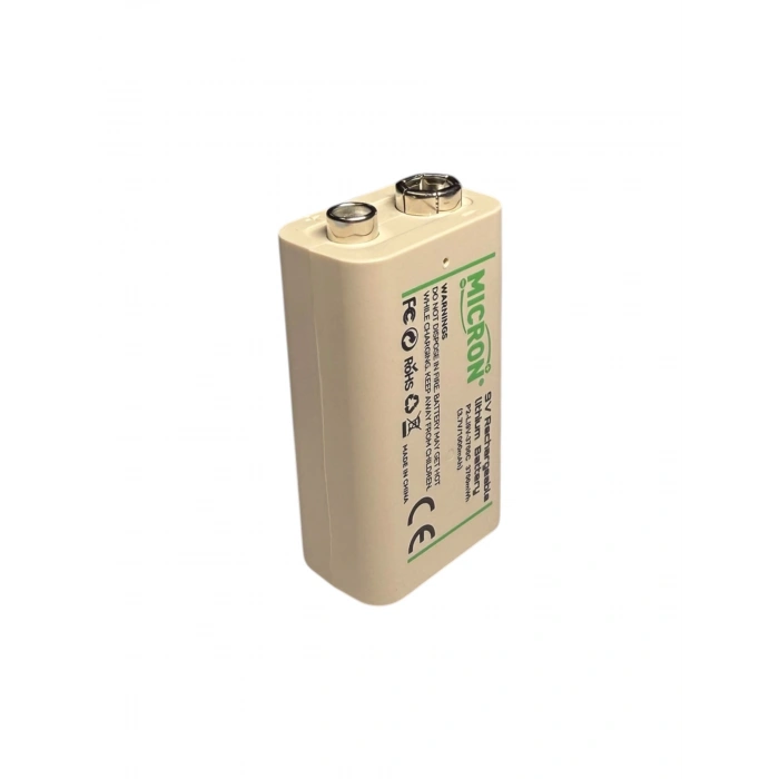 Micron 9 Volt Şarjlı Pil Type-C Girişli