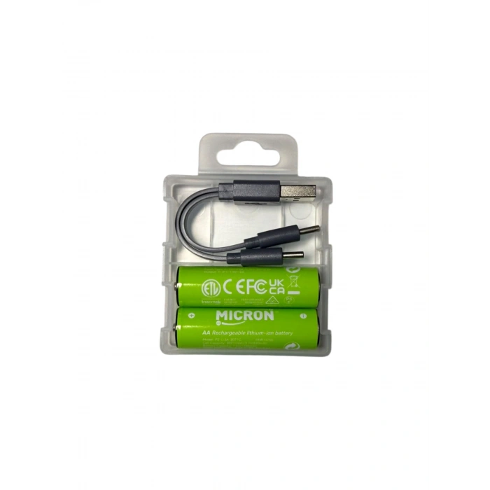 Micron - AA Boy 1.5V 600 mAh Type-C Şarjlı Pil - 2li Paket