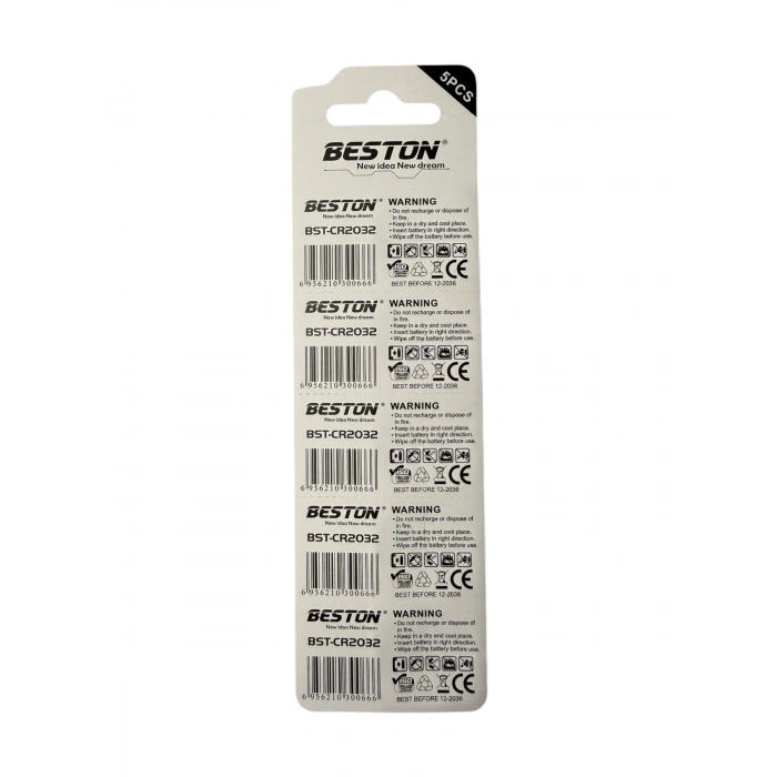 Beston CR2032 3 Volt Lityum Pil 5li Paket