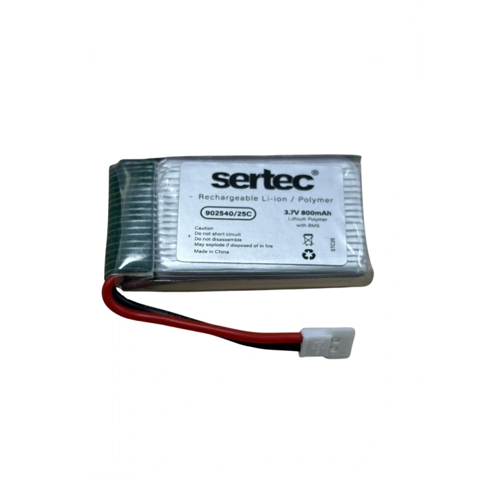 Sertec / 902540 / 3.7V - 800mAh - 15C BEYAZ SOKET