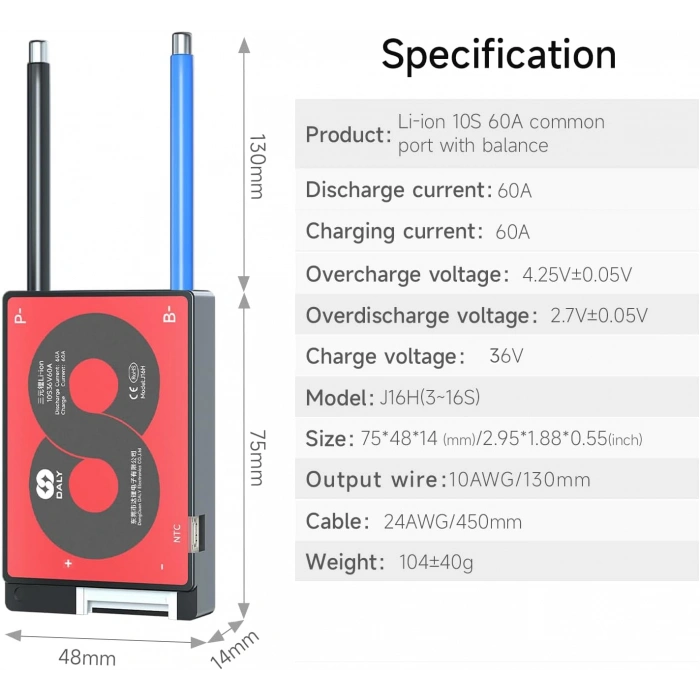 10S 60A 36V