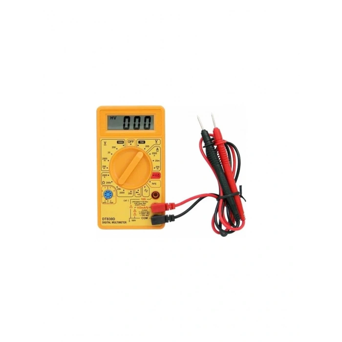 DT-830D Dijital Multimetre - Sarı