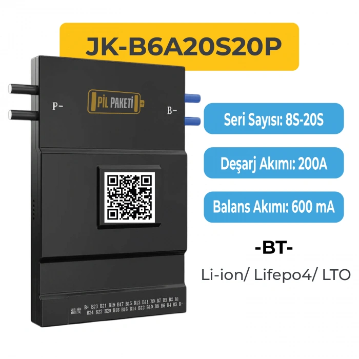 JK Smart Bms - 8s-20s 200a - 0.6a - JK-B6A20S20P