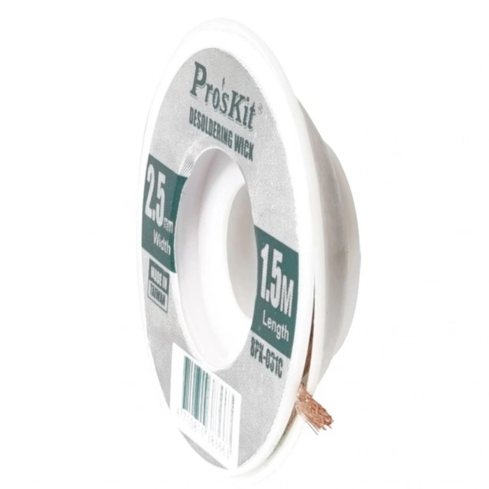 Lehim Temizleme Teli - Proskit - 2.5mm Genişlik - 1.5m Uzunluk