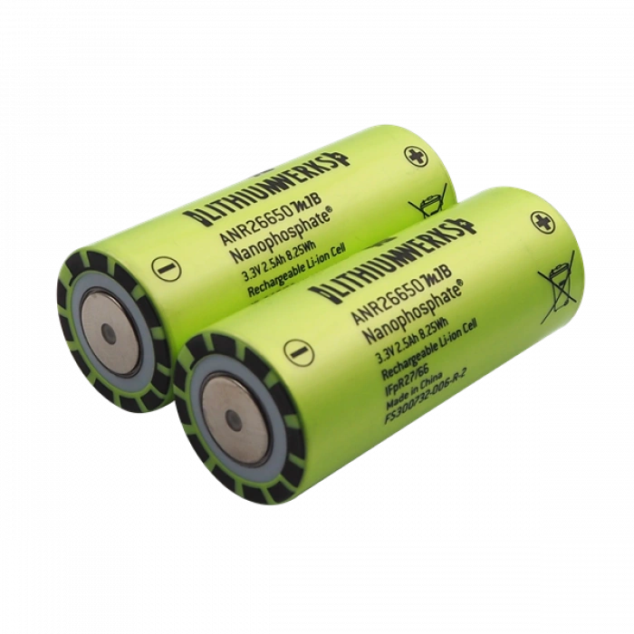 Lithium Werks ANR26650M1B - 26650 LiFePO4 Pil - 50A