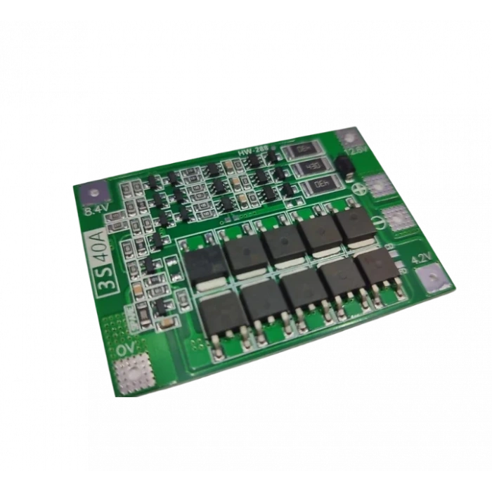 Lityum İyon Bms - 3S 40A -Balanssız - Yeşil