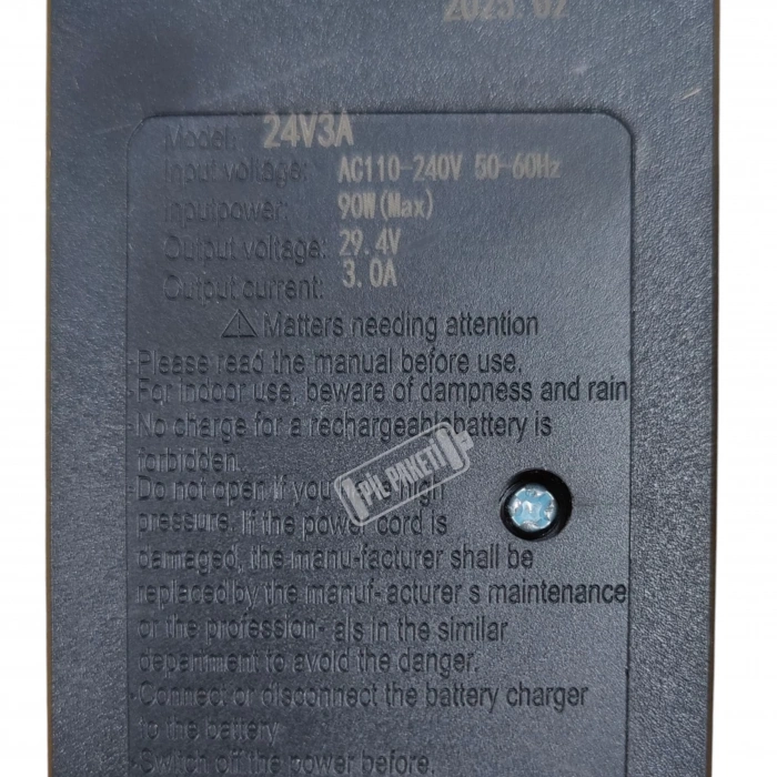 Lityum İyon Şarj Aleti - 7s - 29.4 Volt 3 Amper - DC 2.5 mm Soket