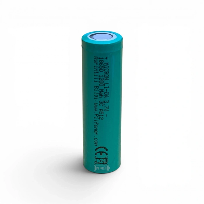 Micron - 18650 Boy - 3.7 Volt 1200 mAh 3C Li-ion Şarjlı Pil