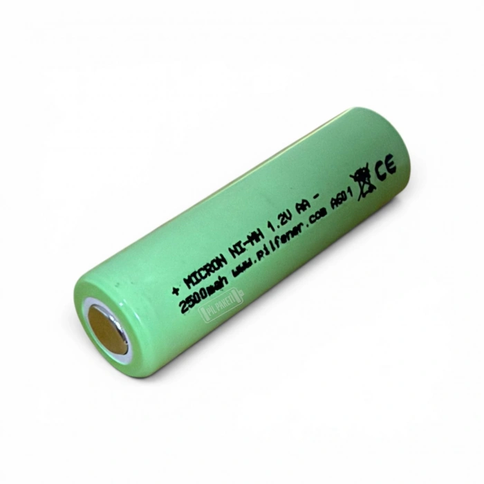Micron - AA Boy 1.2 Volt 2500 mAh Ni-Mh Şarjlı Pil - Başsız