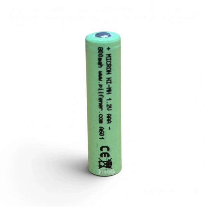 Micron - AAA Boy 1.2 Volt 800 mAh Ni-Mh Şarjlı Pil - Başsız