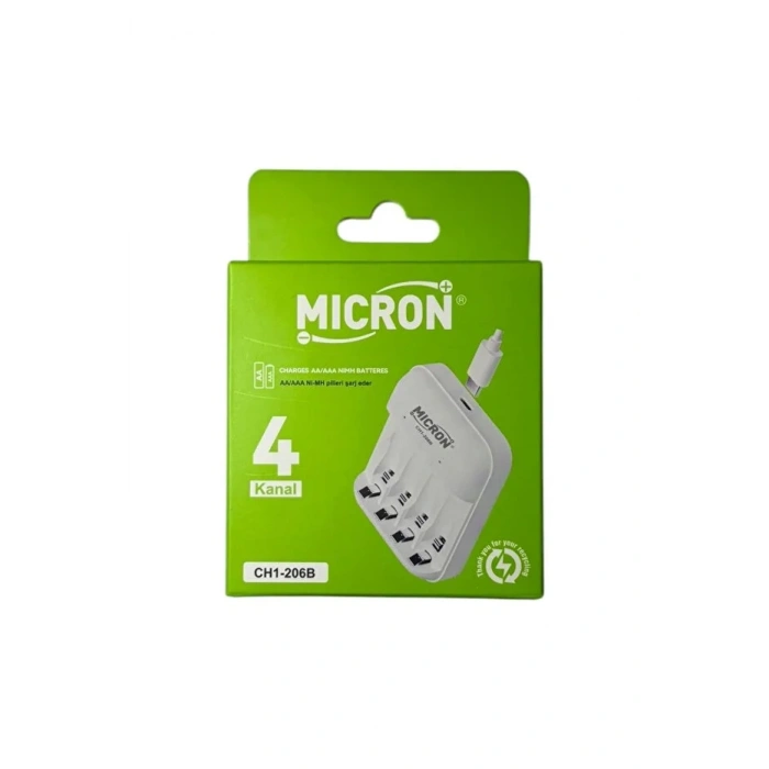 Micron CH1-206B 4 Yuvalı AA / AAA Ni-Mh Şarj Cihazı - Type-C