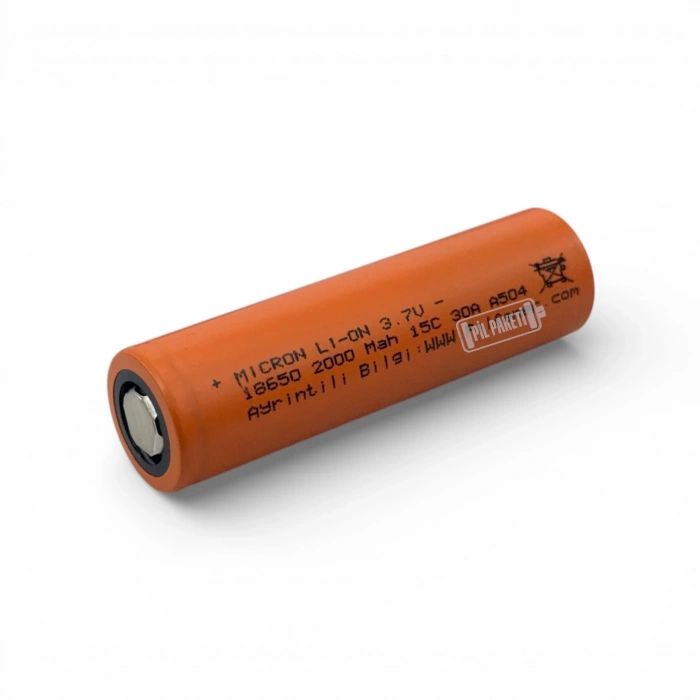 Micron - Lityum İyon Pil - 3.7 Volt - 2000 mAh -15c