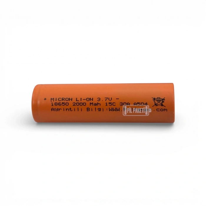Micron - Lityum İyon Pil - 3.7 Volt - 2000 mAh -15c