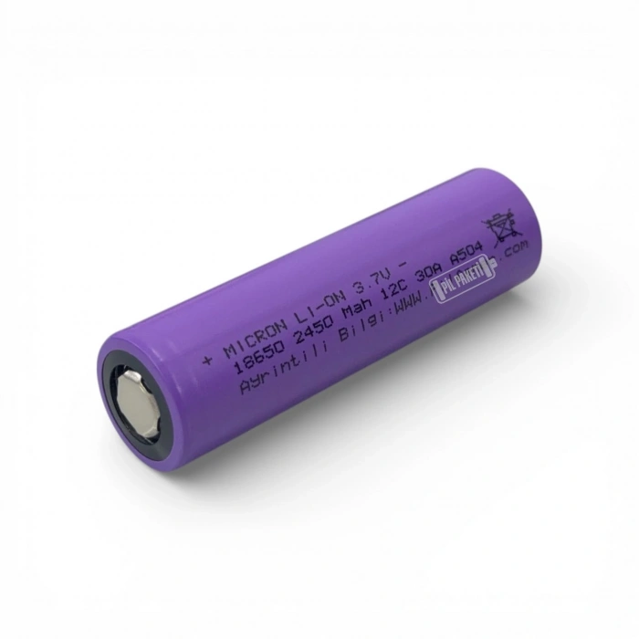 Micron - Lityum İyon Pil - 3.7 Volt - 2450 mAh -12c
