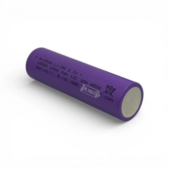 Micron - Lityum İyon Pil - 3.7 Volt - 2450 mAh -12c