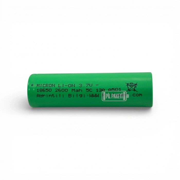Micron - Lityum İyon Pil - 3.7 Volt - 2600 mAh -5c