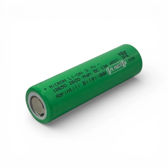Micron - Lityum İyon Pil - 3.7 Volt - 2600 mAh -5c