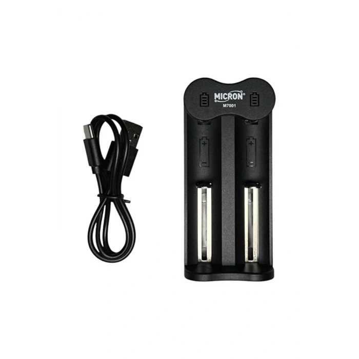 Micron M7001 2 Yuvalı 18650 Li-Ion Pil Şarj Cihazı - Type-C