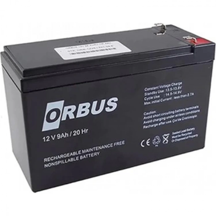 Orbus 12v 9ah Bakımsız Kuru Akü
