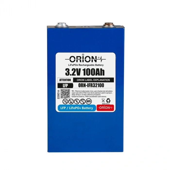 Orion 3.2 Volt 100 Ah Lifepo4 Prizmatik Hücre