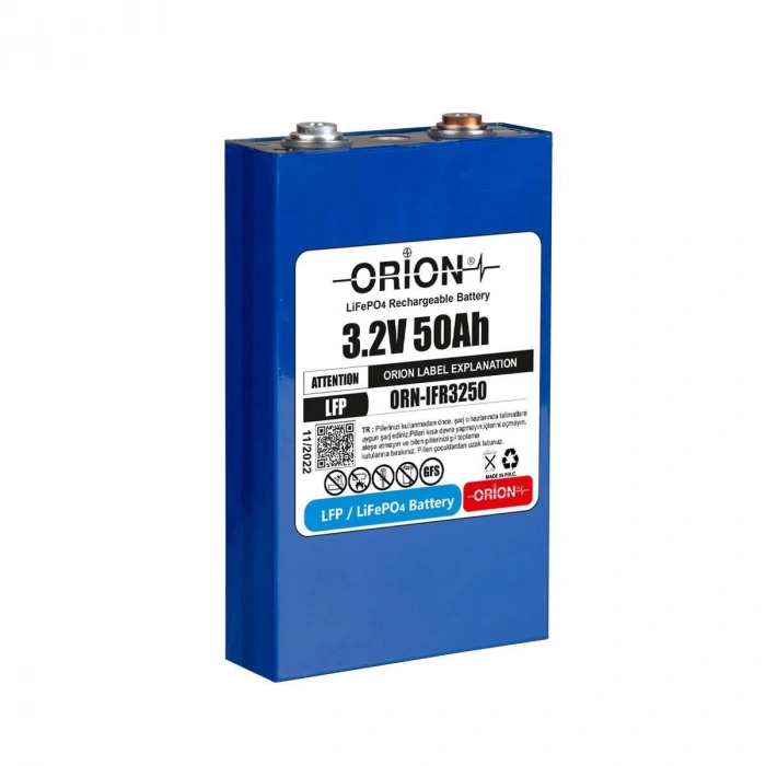 Orion 3.2 Volt 50 Ah Lifepo4 Prizmatik Hücre