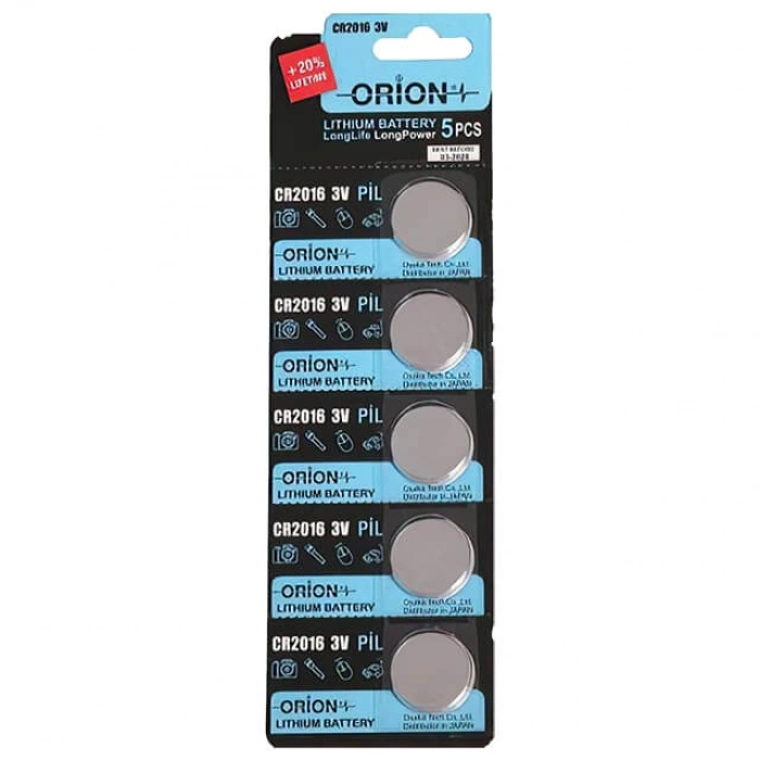 Orion - CR2016 Pil - 5 Li Blister