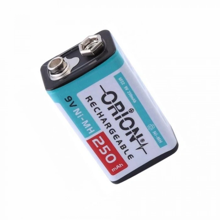 Orion - Şarjlı Pil - 9v 250 mAh - Nimh
