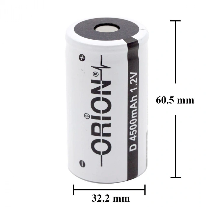 Orion - Şarjlı Pil - Ni-Cd - 1.2v 4500mAh - D Boy - Başsız