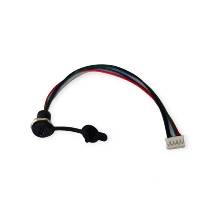 Panel Tipi Type-C Dişi Soket - 5 Pin - Şarj ve Data