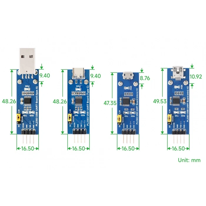 PL2303 Çipsetli USB-C - UART (TTL) Seri Haberleşme Modülü