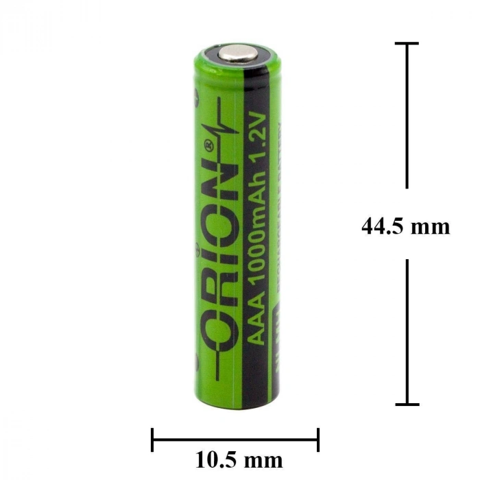 Orion - Şarjlı Pil - Ni-Mh - 1.2v 1000mAh - AAA Boy - Başsız