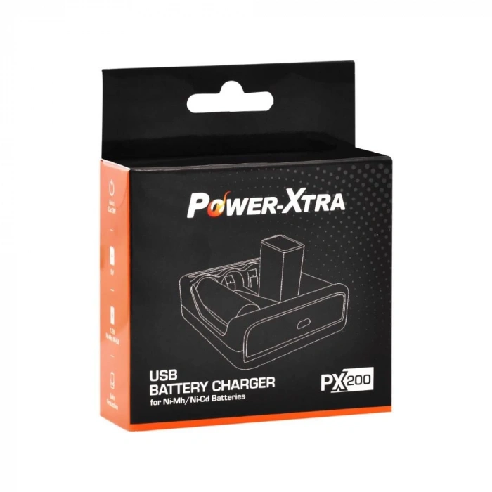 Power-Xtra PX200 - Ni-Mh-Ni-Cd AA-AAA-9V Şarj Cihazı